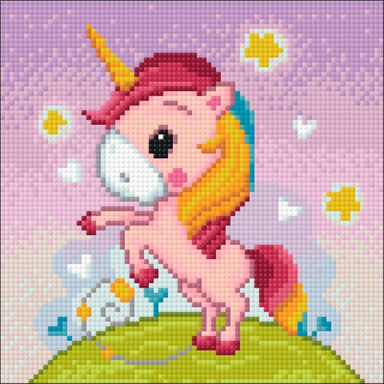 Набір алмазної мозаїки Playful Unicorn Wizardi WD2531