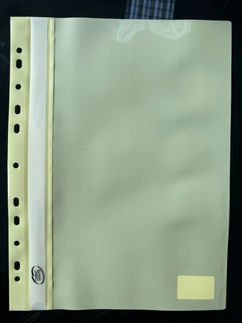 Папка-швидкозшивач А4 пастельно жовта з перфорацією — фото 2