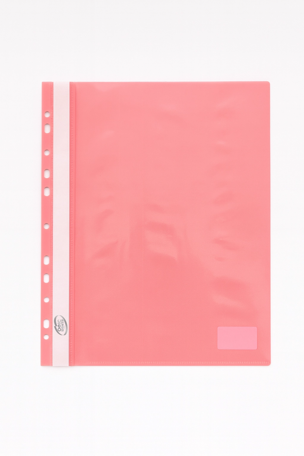 Папка-швидкозшивач А4 Офіс центр з перфорацією пастельно рожева ОС31510-23