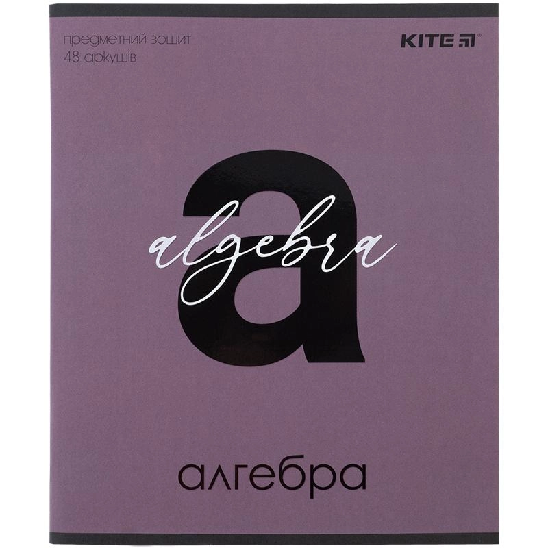 Зошит предметн 48 арк клітинка софт т УФ лак Letters алгебра K24-240-8