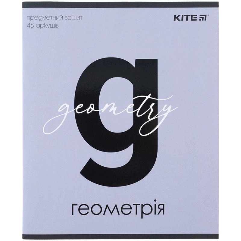 Зошит предметн 48 арк клітинка софт т УФ лак Letters геометрія K24-240-3