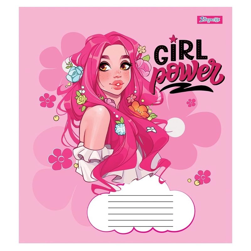 Зошит 12 аркушів клітинка 1В 1В Girl power 766513