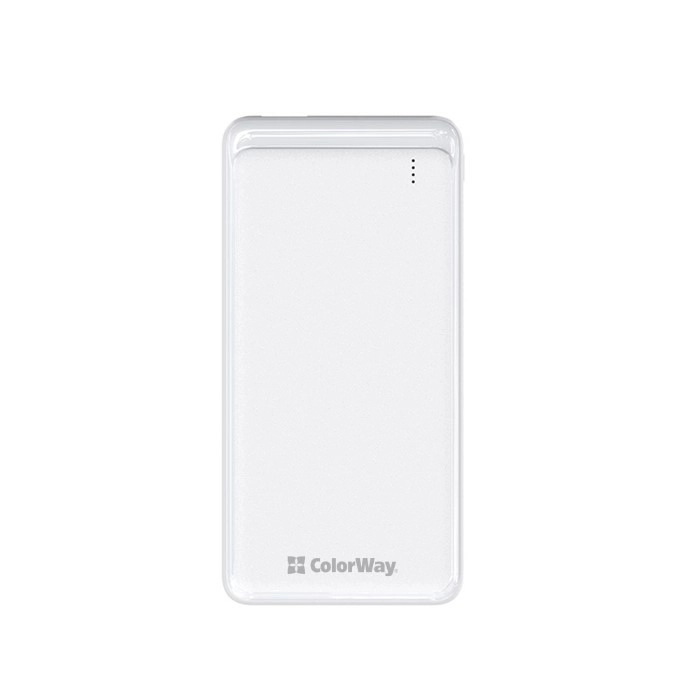 Універсальна мобiльна батарея CW Power Bank 10 000 mAh Slim (USB QC3.0 + USB-C PD 18W) White