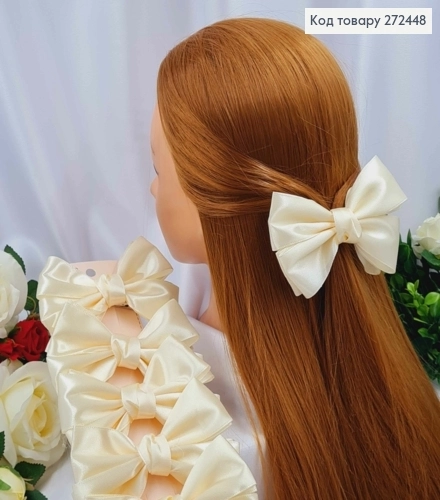 Заколка Soff Бантик Молочний Атлас 4см 12х7см 272448 Заколка Soff Бантик Молочний Атлас 4см 12х7см 272448