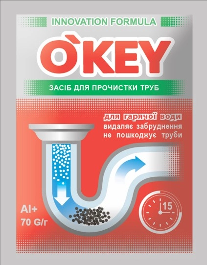 O'Key Засіб для прочистки труб гранульований 70г — фото 2