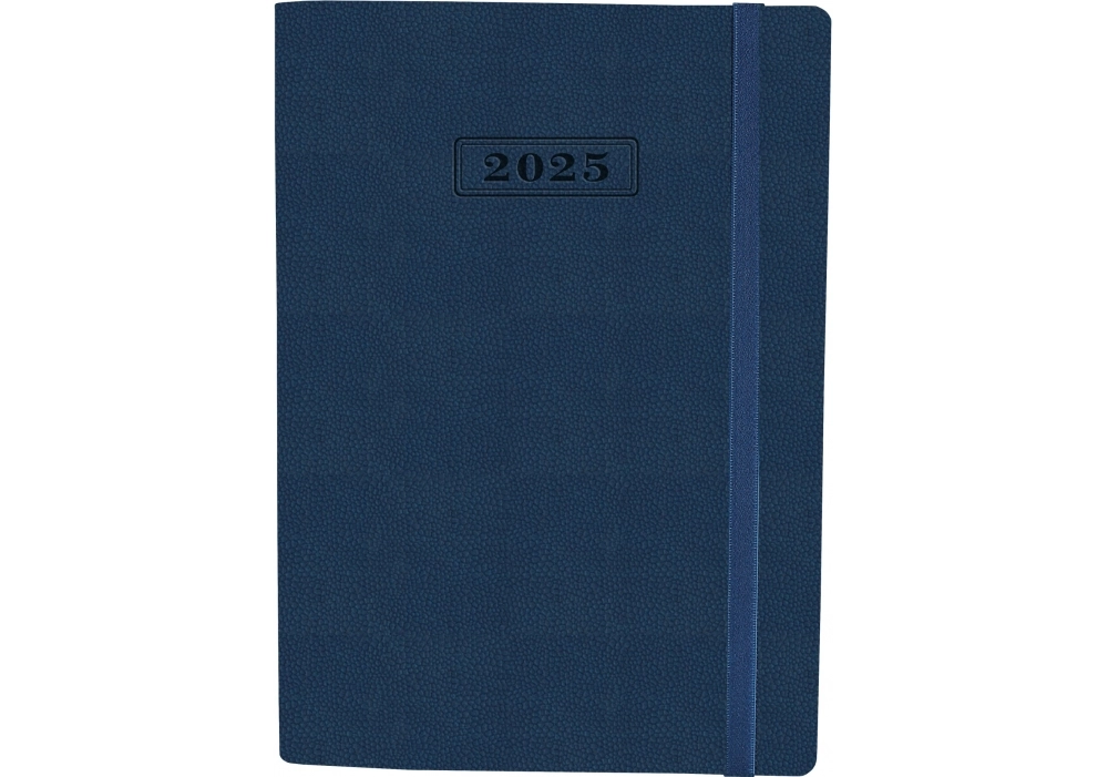 Щоденник датований А5 2025 Optima Namib темно-синій з гумкою 131942