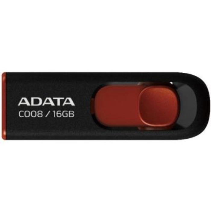 USB флеш накопичувач ADATA 16Gb C008 Black/Red USB 2.0 (AC008-16G-RKD)
