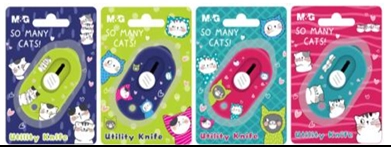 Ніж канцелярський M&G 3,5х6 см So Many Cats ASS913D9