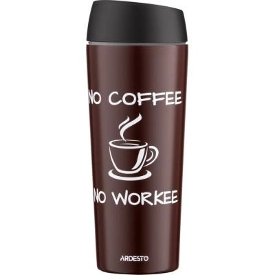 Термокухоль Ardesto Coffee Time 450 мл нержавіюча сталь коричневий AR2645CB Термокухоль Ardesto Coffee Time 450 мл нержавіюча сталь коричневий AR2645CB