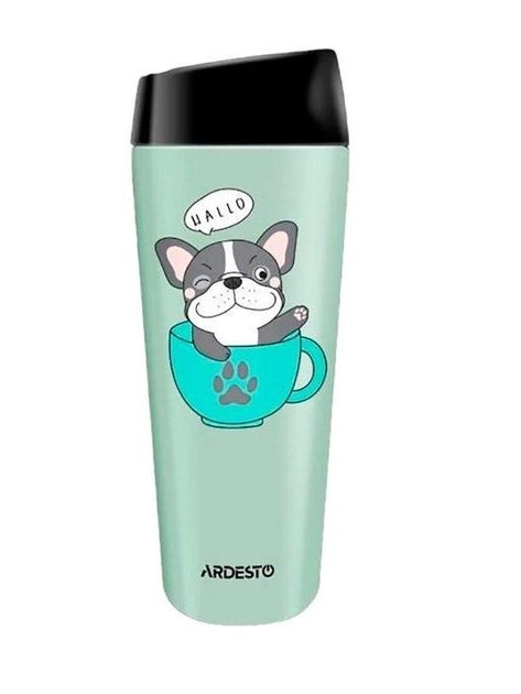 Термокухоль Ardesto Coffee time Frenchie 450 мл нержавіюча сталь зелений AR2645DG
