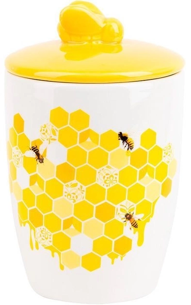 Банка керамічна 550 мл з кришкою Honey DM790-HN