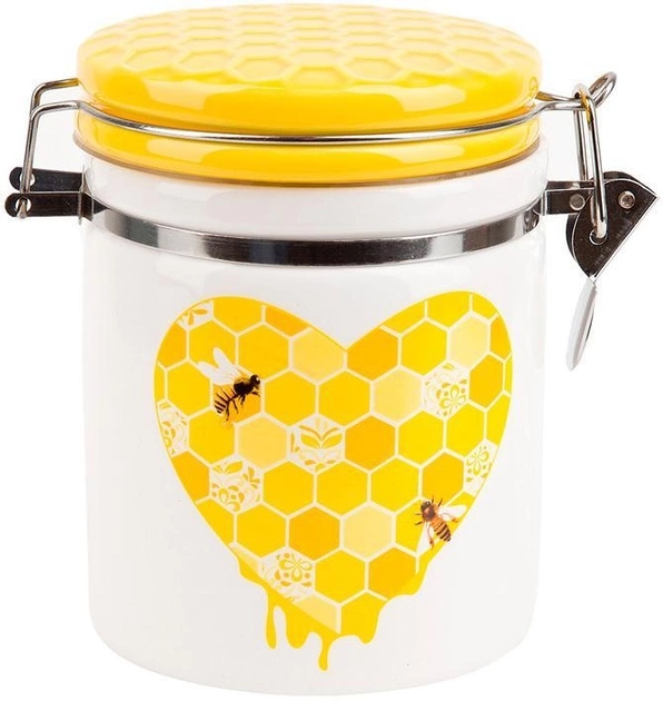 Банка керамічна 650 мл з кришкою Honey DM792-HN