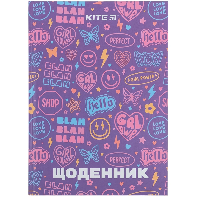 Щоденник шкільний Kite тверда обкладинка Girl power K24-262-5