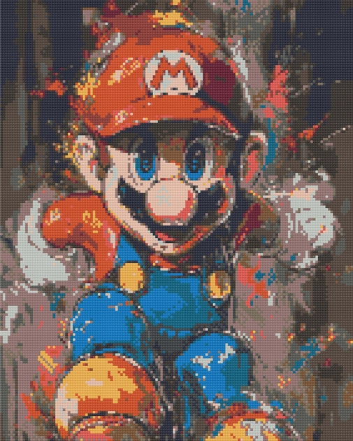Алмазна мозаїка Супер Маріо 40х50 см — фото 2