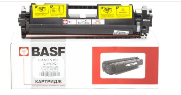 Картридж тон. BASF для Canon LBP-162DW, MF264/267/269DW аналог Canon 051, 2168C002 Black ( 1700 ст.)