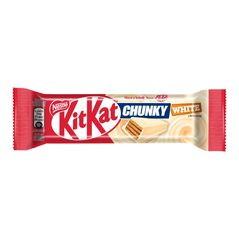 Батончик шоколадний Nestle КІТКАТ Чанкі Білий 40г