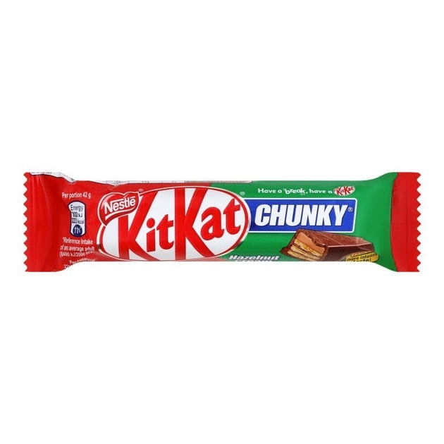 Батончик шоколадний Nestle КІТКАТ Чанкі Лісовий горіх 42г Батончик шоколадний Nestle КІТКАТ Чанкі Лісовий горіх 42г