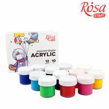 Набір акрилових фарб Space Unicorn 12x10мл ROSA START 322111010