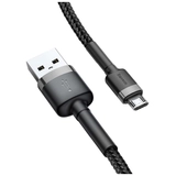 Кабель Baseus cafule cable USB for MICRO 1.5a 2m gray+black camklf-cg1