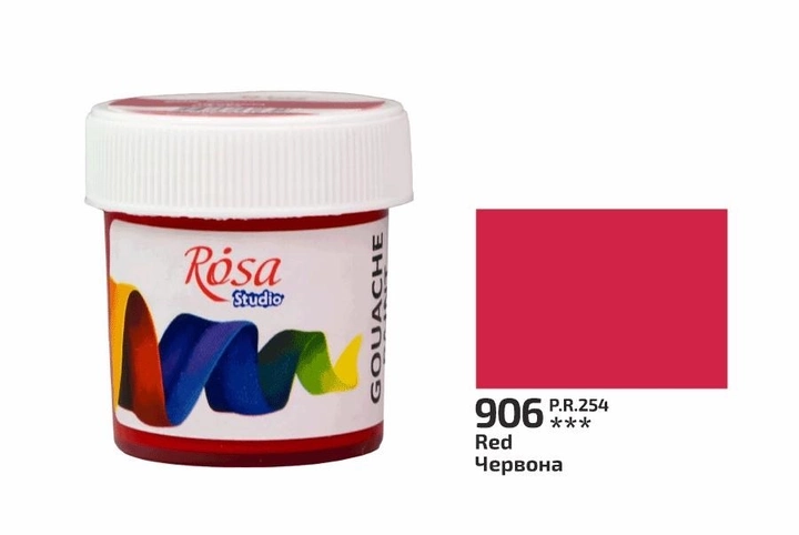 Фарба гуашева Червона 20мл ROSA Studio — фото 2
