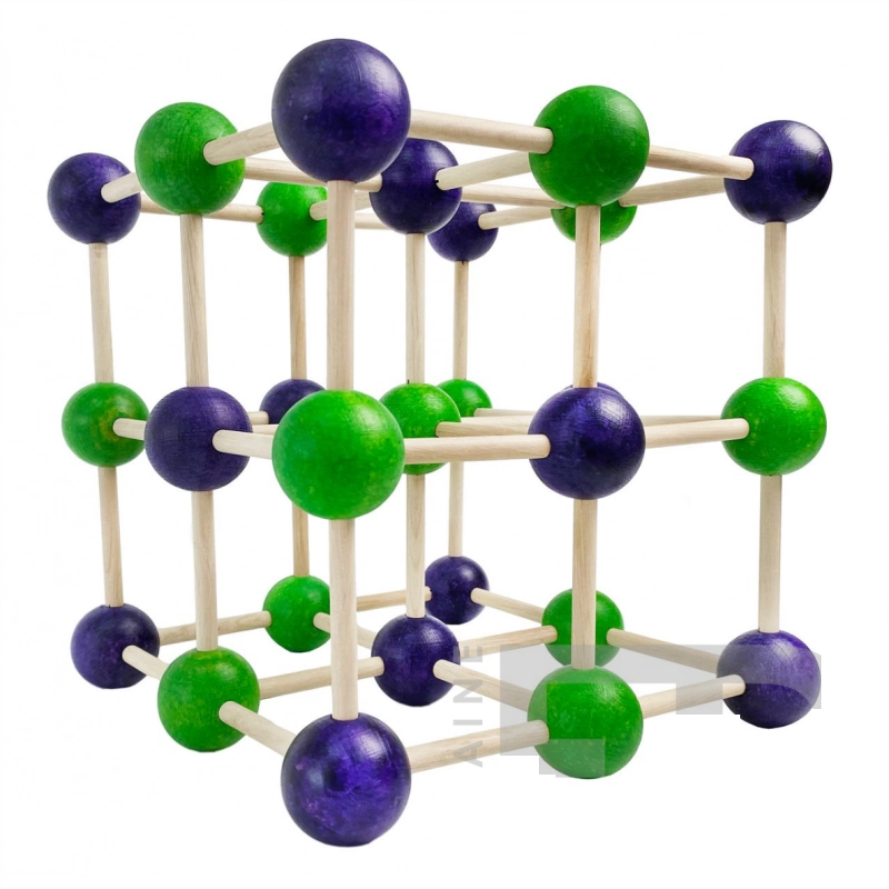 Модель кристалічної ґратки кам`яної солі (NaCl) (STEM) Х383-1