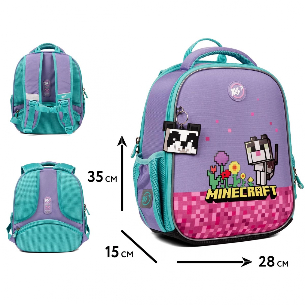 Рюкзак ортопедичний каркасний YES H-100 Minecraft Pinky — фото 2