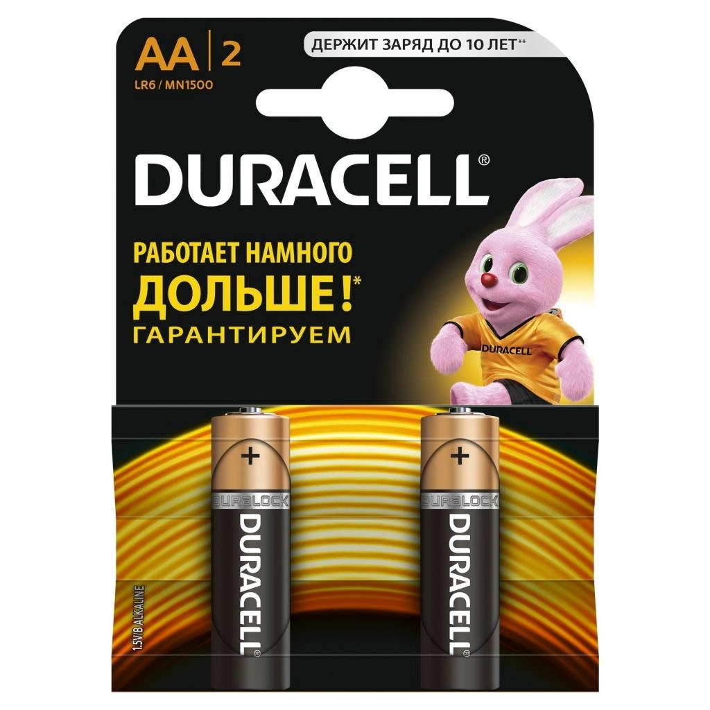 Батарейка Duracell  АА  1.5V блістер 2шт.