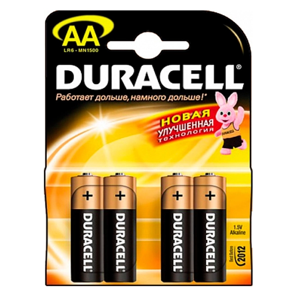 Батарейка Duracell  АА  1.5V блістер 4шт.