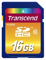 Флеш карта 16GB microSDHC Transcend Class 10 адаптер