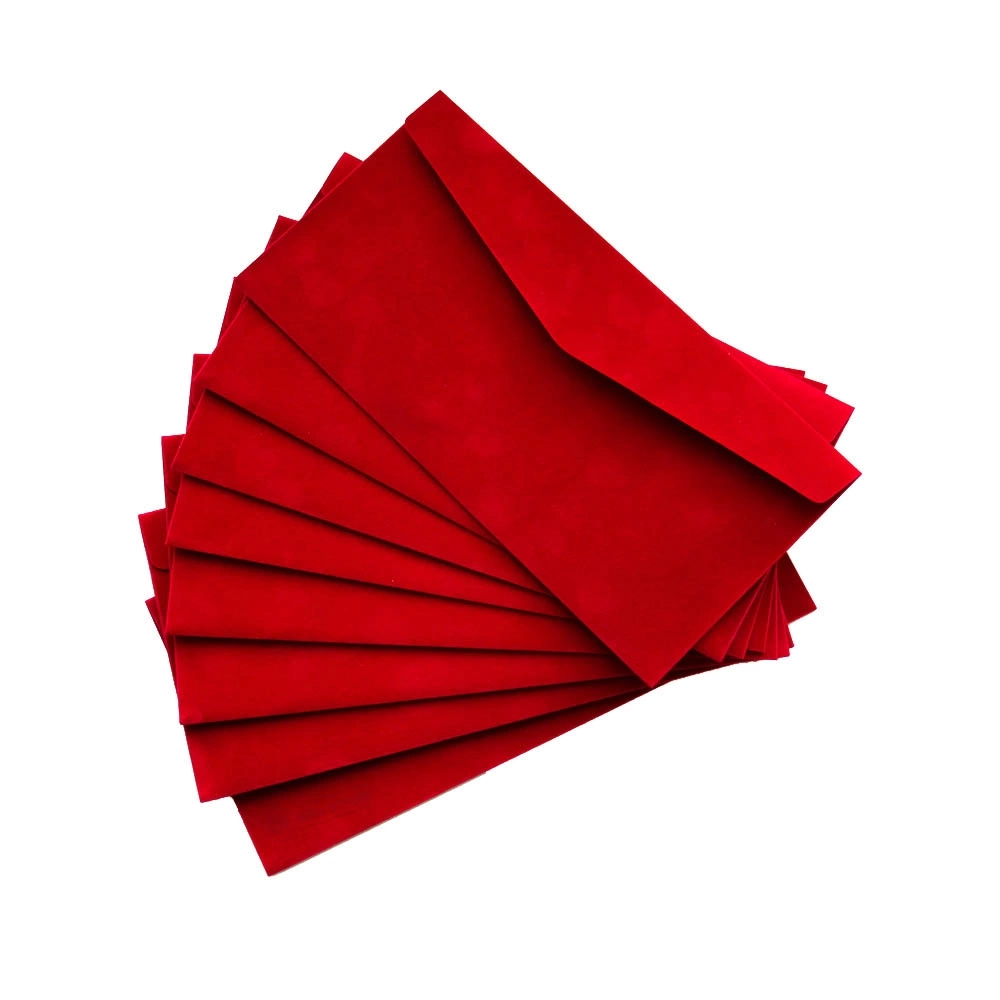 Конверт E65 оксамитовий червоний — Бланки, журнали, календарі