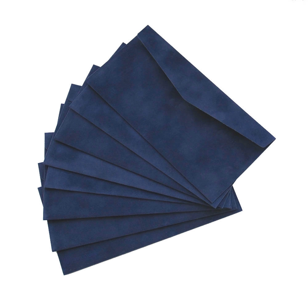 Конверт Е65 оксамитовий темно-синій 220х110 мм