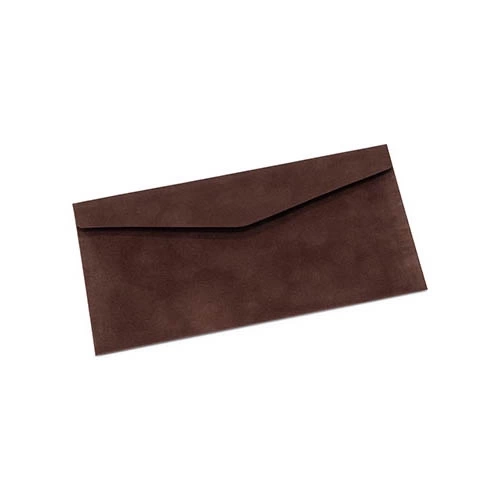 Конверт Е65 оксамитовий шоколадний 220х110 мм
