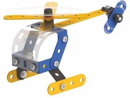 Металевий конструктор, розвиваючий набір Mechanix  Вертоліт 2 моделі + інструменти