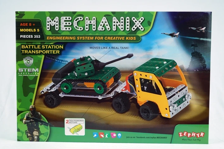 Металевий конструктор з електромотором Mechanix Тягач 353 елм- 5 мод Металевий конструктор з електромотором Mechanix Тягач 353 елм- 5 мод