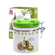 Ємність для сипучих продуктів 0,75л Італійські страви (d-9,5см, h-11)