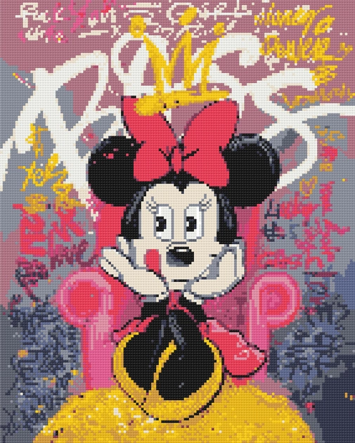 Алмазна мозаїка Мінні Маус 40х50 см — фото 2