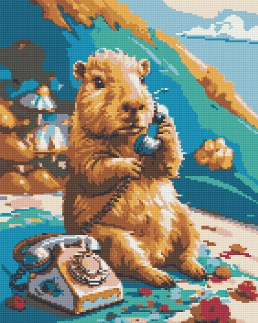 Алмазна мозаїка Загадкова капібара 40х50 см — фото 2