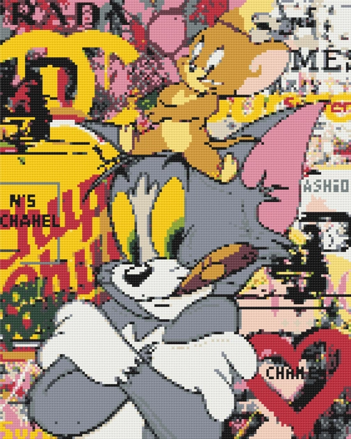 Алмазна мозаїка Том і Джері 40×50 см — фото 2