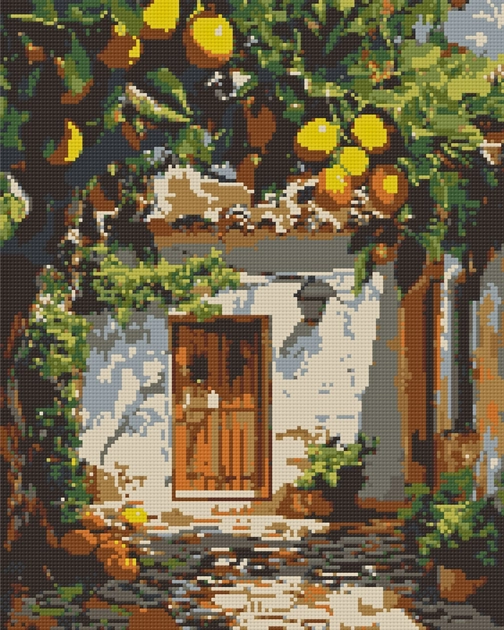 Алмазна мозаїка Origami UA Лимонний двір 40х50 см — фото 2