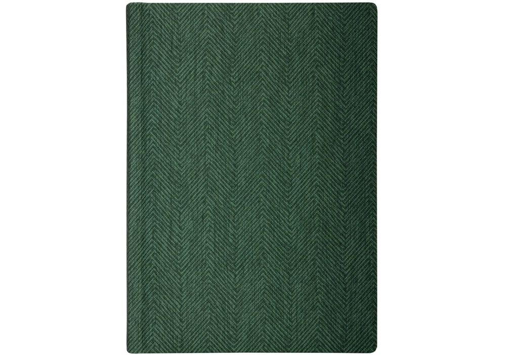 Щоденник недатований А5 Optima Tweed зелений кремовий блок клітинка O25410-04