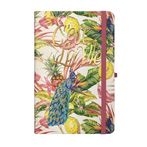 Блокнот на гумці А5 TROPICAL 96 аркушів клітинка BUROMAX офсет персиковий BM.255112-46 Блокнот на гумці А5 TROPICAL 96 аркушів клітинка BUROMAX офсет персиковий BM.255112-46