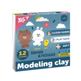 Пластилін Yes Line Friends 12 кол 240г