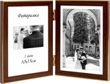 Фоторамка-книжечка FKB12 10x15-2-54 темне дерево