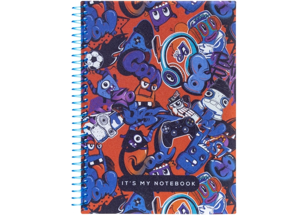 Блокнот Pattern 28 А5, пластикова обкл., спіраль, 80 арк., клітинка O20832-28
