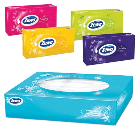 Серветки косметичні паперові Zewa в боксі 2-х шарові 100шт Everyday Серветки косметичні паперові Zewa в боксі 2-х шарові 100шт Everyday