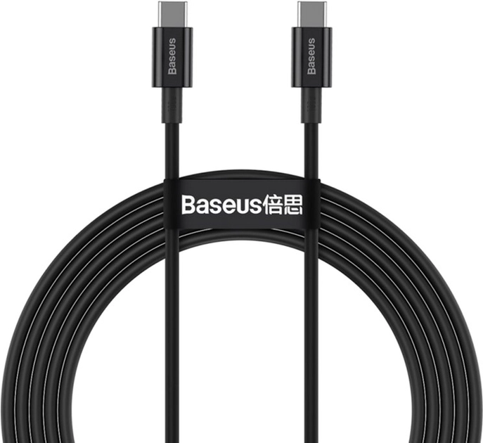 Кабель Baseus Superior Series Fast Charging Type-C to Type-C PD 100W (2m) black Кабель Baseus Superior Series Fast Charging Type-C to Type-C PD 100W (2m) black