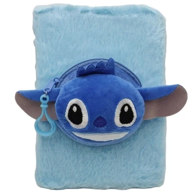 Блокнот А5 80 аркушів хутряна обкладинка Стiч-гаманець клітинка 2206-5