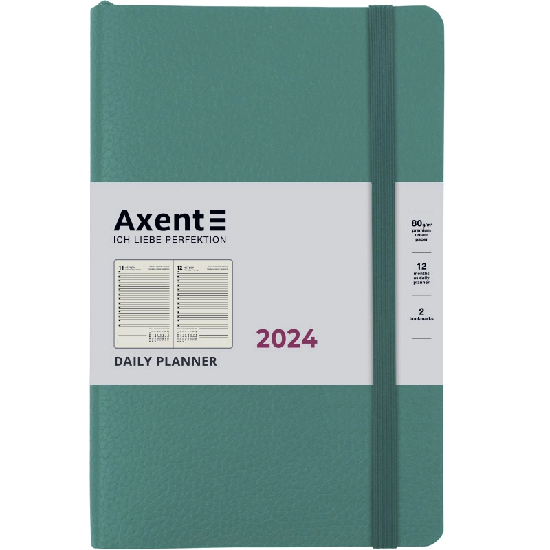 Щоденник датований 2024 Axent Partner Soft Skin 145х210 сіро-лазурний 8810-24-48-A