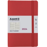 Щоденник датований 2024 Axent Partner Soft Skin 145х210 червоний 8810-24-06-A