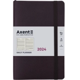 Щоденник датований 2024 Axent Partner Soft Skin 145х210 чорний 8810-24-01-A